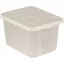 CURVER Caja de almacenamiento transparente Essentials 26L con tapa, apilable y encajable, 44x34x27 cm