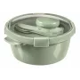 CURVER Fiambrera Lunch Kit redonda 1,6L Smart Eco To Go Ø22x10cm Soft Green