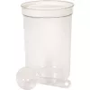Curver Petlife Comedero redondo para mascotas con cuchara, 1,7 L, blanco