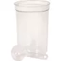 Curver Petlife Comedero redondo para mascotas con cuchara, 1,7 L, blanco