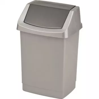 CURVER Click-it Cubo de basura de pedal 50L 38,5x33,5x63,5cm plata