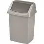 CURVER Click-it Cubo de basura de pedal 50L 38,5x33,5x63,5cm plata