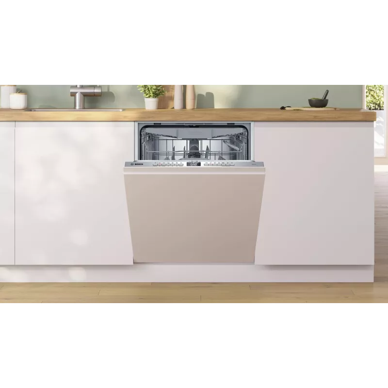 BOSCH SMH4HVX11E Lavavajillas integrado totalmente, 60 cm, 13 cubiertos, Wi-Fi, EcoSilence Drive, 44 dB, clase de eficiencia energética C, VarioHinge