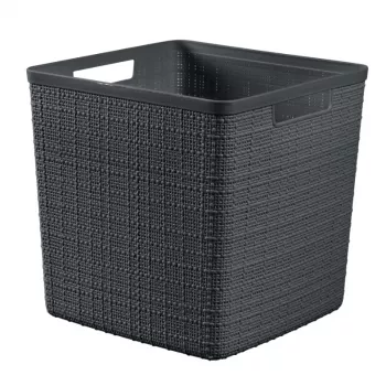CURVER Cesta Jute Cuadrada 17L 28x28x27cm Gris oscuro