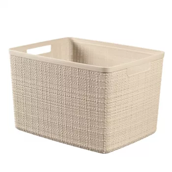 CURVER Cesta Jute L 20L 36x28x23cm Crema