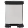 CURVER Cubo de basura con pedal Metallic Deco Bin Duo 10+18L Plata