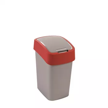 CURVER Flip Bin 25L Cubo de basura Plata/Rojo