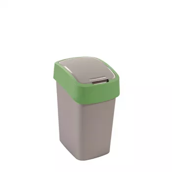 Curver Flip Bin cubo de basura 25L, plata/verde