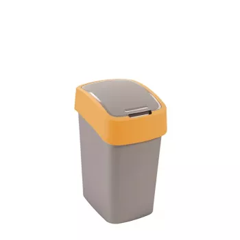 Curver Flip Bin cubo de basura 25L, plata/amarillo