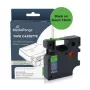 MediaRange Cartucho de cinta de rotulación de plástico, sustituye a Dymo D1 45019/S0720590, 12 mm x 7 m, laminada, adhesivo permanente, negro sobre verde (MRDY45019)