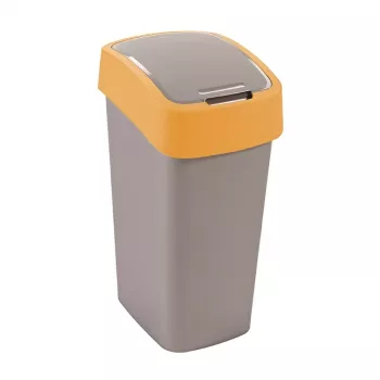 CURVER Flip Bin 45L Cubo de basura Plata/Amarillo