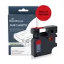 MediaRange Cartucho de cinta de rotulación de plástico, sustituye a Dymo D1 40917/S0720720, 9 mm x 7 m, laminada, adhesivo permanente, negro sobre rojo (MRDY40917)