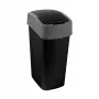 Curver Flip Bin 45L Cubo de basura Negro/Plata