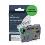MediaRange Cinta de rotulación laminada compatible con Brother TZ-741/TZe-741 18mm 8m negro sobre verde