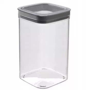 CURVER Dry Cube Recipiente cuadrado para almacenamiento de alimentos 2,3L Transparente/Gris