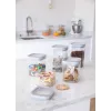 CURVER Dry Cube Recipiente cuadrado para almacenamiento de alimentos 2,3L Transparente/Gris