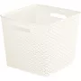 CURVER My Style Cesta de almacenamiento cuadrada 25L Crema