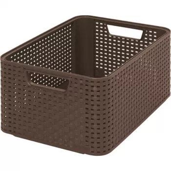 Curver Style Box M 38,6 x 28,7 x 17 cm caja de almacenamiento marrón oscuro con tapa