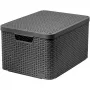 CURVER Style L Caja de almacenamiento con tapa, 43,6 x 32,6 x 23 cm, 23L, Gris oscuro