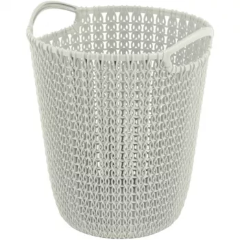 CURVER Knit papelera 7L blanca 23x24x27cm