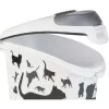 Curver Petlife comedero de almacenamiento para perros 23L negro con diseño de huellas