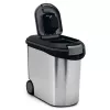 CURVER Pet Life contenedor de comida con ruedas, 12kg, 35L, 49,3x27,8x40,3 cm, plata