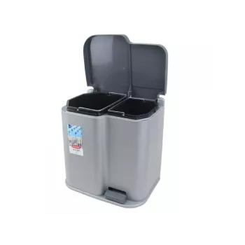 CURVER Duo 15+7L plata/gris oscuro cubo de pedal