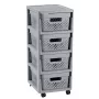 Curver Infinity 11L carro de 4 cajones 30x36x69cm gris