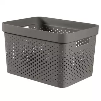 CURVER Infinity Recycled caja 17L 36x27x22cm gris oscuro