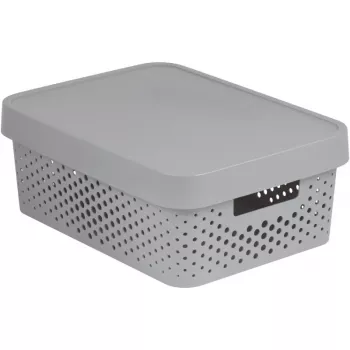 CURVER Recycled Infinity caja de almacenamiento 11L 36x27x14 cm gris