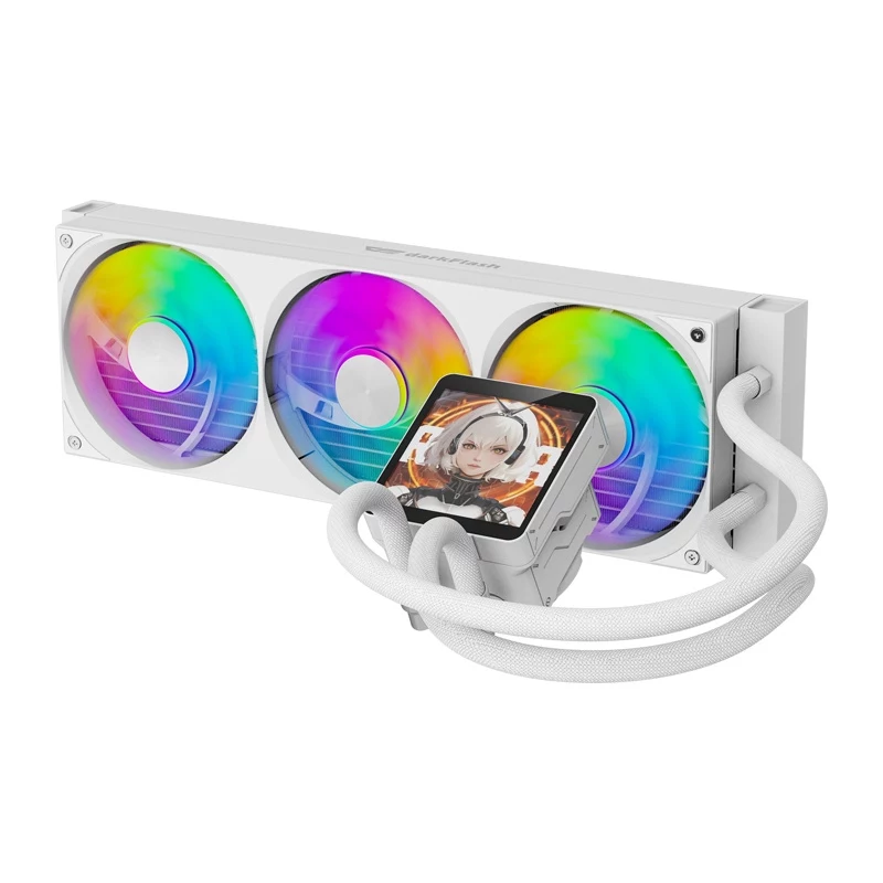 DarkFlash DV360S MAX blanco refrigeración líquida AIO ARGB para CPU 360mm