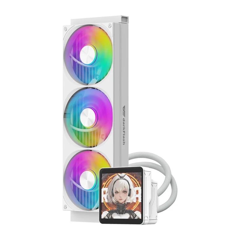 DarkFlash DV360S MAX blanco refrigeración líquida AIO ARGB para CPU 360mm