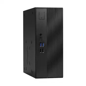 ASRock DeskSlim B760 mini-PC barebone - Intel B760, LGA1700, DDR4 SO-DIMM, 2x M.2 PCIe Gen4, HDMI 2.1, DP 1.4, VGA, USB-C, Gigabit-LAN, 1,92L, negro