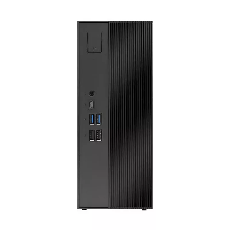 ASRock DeskSlim B760 mini-PC barebone - Intel B760, LGA1700, DDR4 SO-DIMM, 2x M.2 PCIe Gen4, HDMI 2.1, DP 1.4, VGA, USB-C, Gigabit-LAN, 1,92L, negro