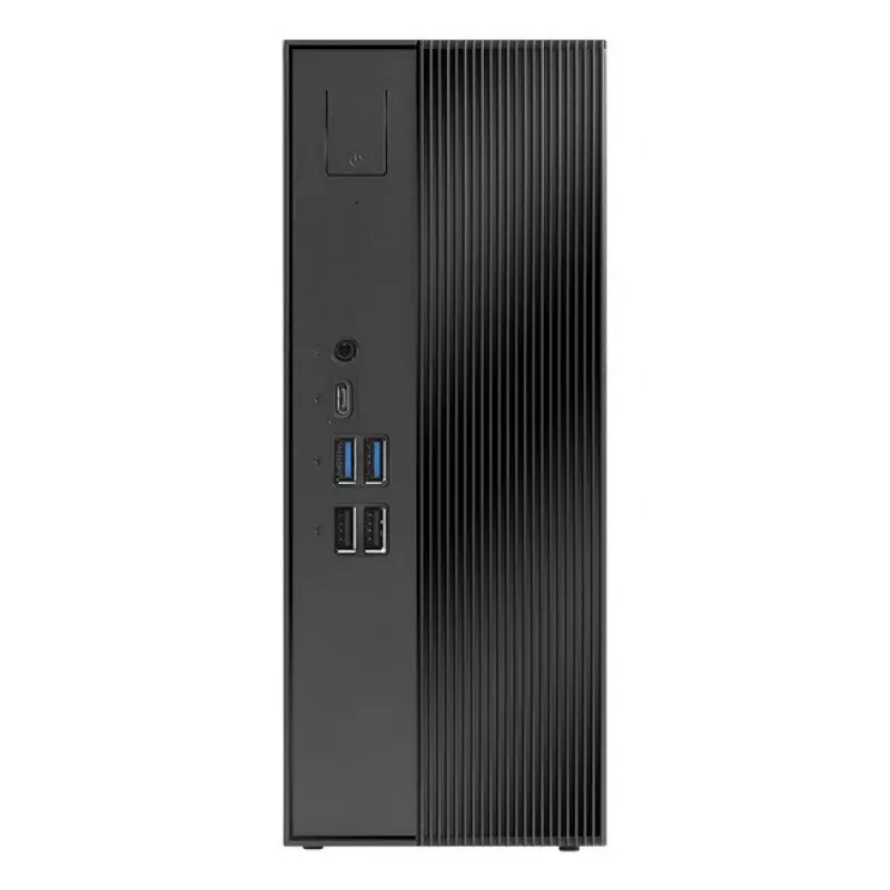 ASRock DeskSlim X600 mini-PC barebone, zócalo AMD AM5, DDR5 SO-DIMM, PCIe Gen5 M.2, 2,5GbE, sin RAM/almacenamiento/SO, negro