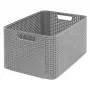 CURVER Style L caja de almacenamiento 43,6 x 32,6 x 23 cm gris claro efecto ratán 33L