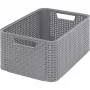 CURVER Style caja de almacenamiento M 38,6x28,7x17 cm gris claro efecto ratán 17L