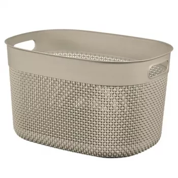 CURVER Filo L Cesta de almacenamiento 18L 38x28x22cm Beige efecto trenzado