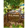 Keter Melody Mesa de jardín rectangular marrón resina protegida UV capacidad 6-8 personas montaje sin herramientas