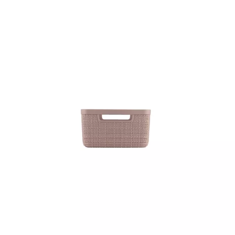 CURVER Cesta Jute S 5L 27x20x11cm Rosa - Cesta de almacenamiento de yute natural