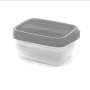 CURVER Set de cajas de almacenamiento rectangulares 3x1L Vedo Transparente Gris