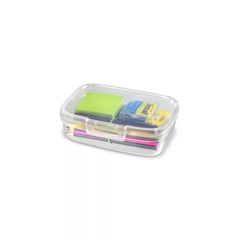 CURVER Snap Box Caja de almacenamiento rectangular con separador, 3,3L, Transparente