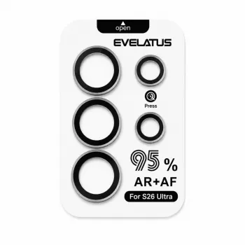 Protector de objetivo de cámara Evelatus para Samsung Galaxy S26 Ultra Armor Black
