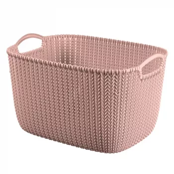 Curver Knit L Cesta de almacenamiento rectangular 19L 40x30x23 cm Rosa