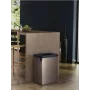 KETER Verto Recycle 54L Papelera rectangular metalizada, Gris perla
