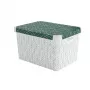 CURVER Deco Stockholm L Caja de almacenamiento con tapa, 39,5 x 29,5 x 23,5 cm, Green Leaves