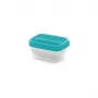 CURVER Vedo Set de recipientes rectangulares para alimentos 3x1L Transparente Turquesa