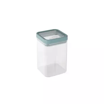 CURVER Kara Recipiente hermético para alimentos secos 1,2L, cuerpo transparente con tapa color petróleo, sin BPA, apilable, apto para lavavajillas
