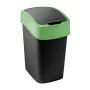 CURVER Flip Bin Papelera 9L Negro/Verde
