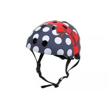 Hornit Polka Dot Casco de bicicleta para niños 48-53cm con luz LED